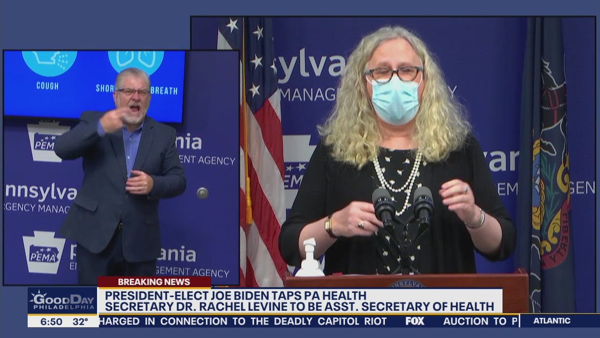 Biden picks Pa.'s Dr. Rachel Levine as assistant health secretary
